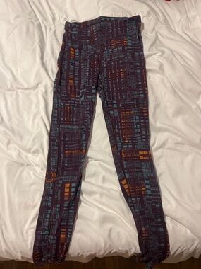 Smartwool Women's Marled Brown & Plum Base Top with Teal and Mustard Accents